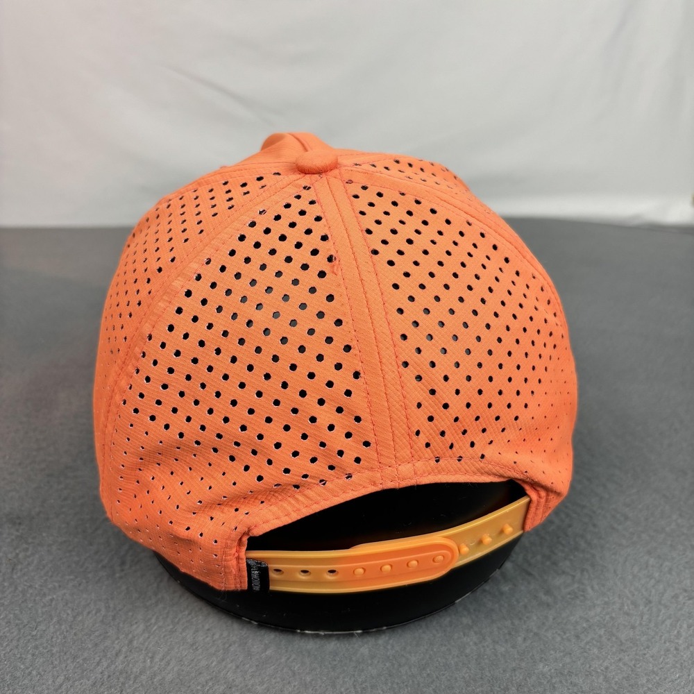 Flomotion Hat Cap Snap Back Orange Perforated Don't Feed The Locals Mens Slogan - Picture 3 of 9